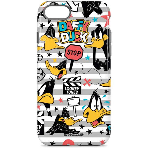 Looney Tunes Daffy Duck Striped Patches iPhone Cases
